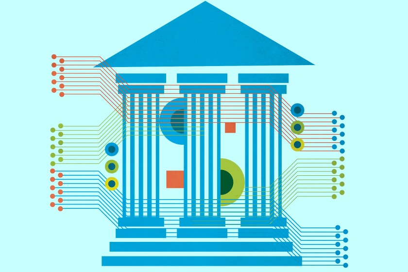 Illustration depicting a person planning their schedule for the year 2025