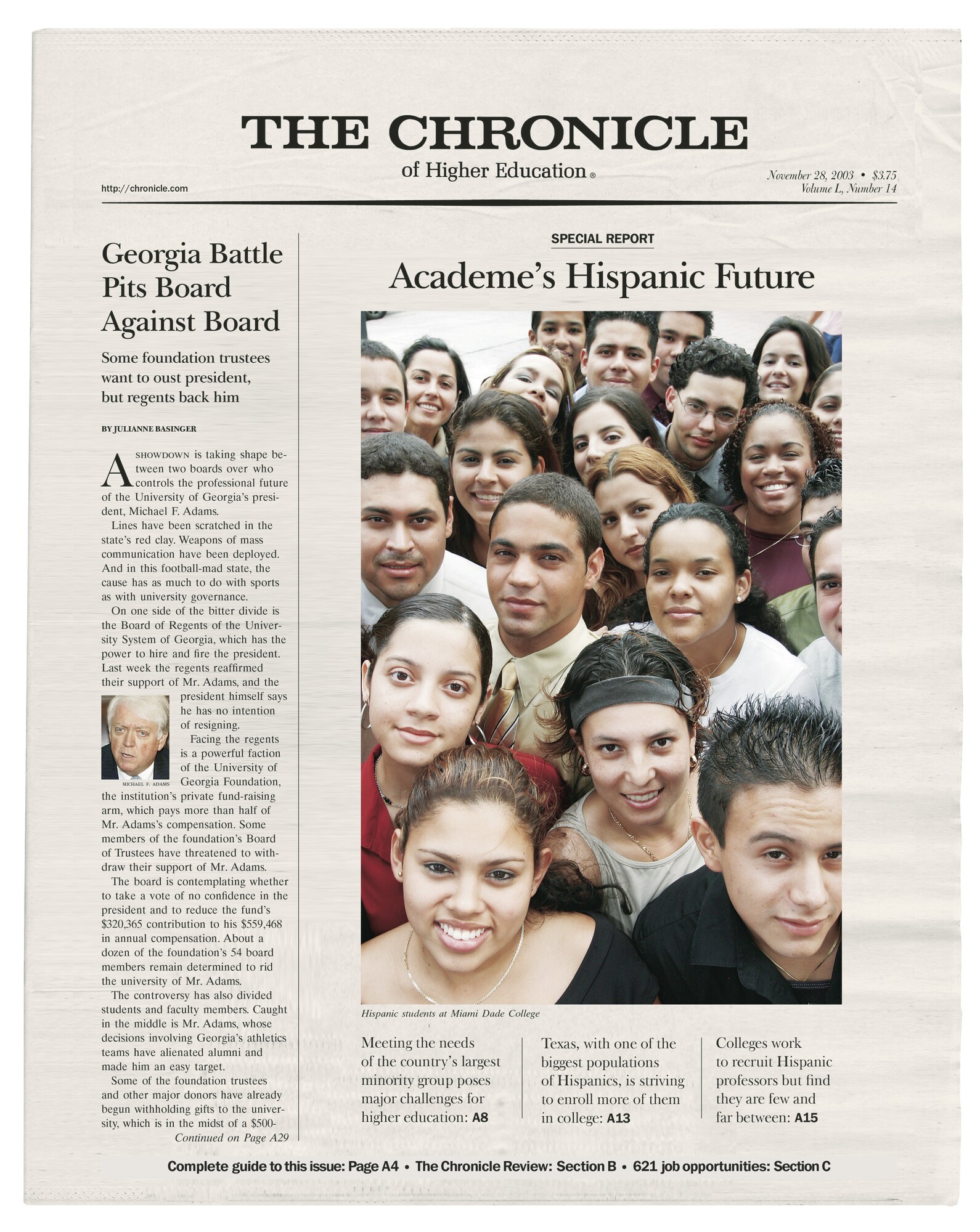 2003: ‘Academe’s Hispanic Future’ 1