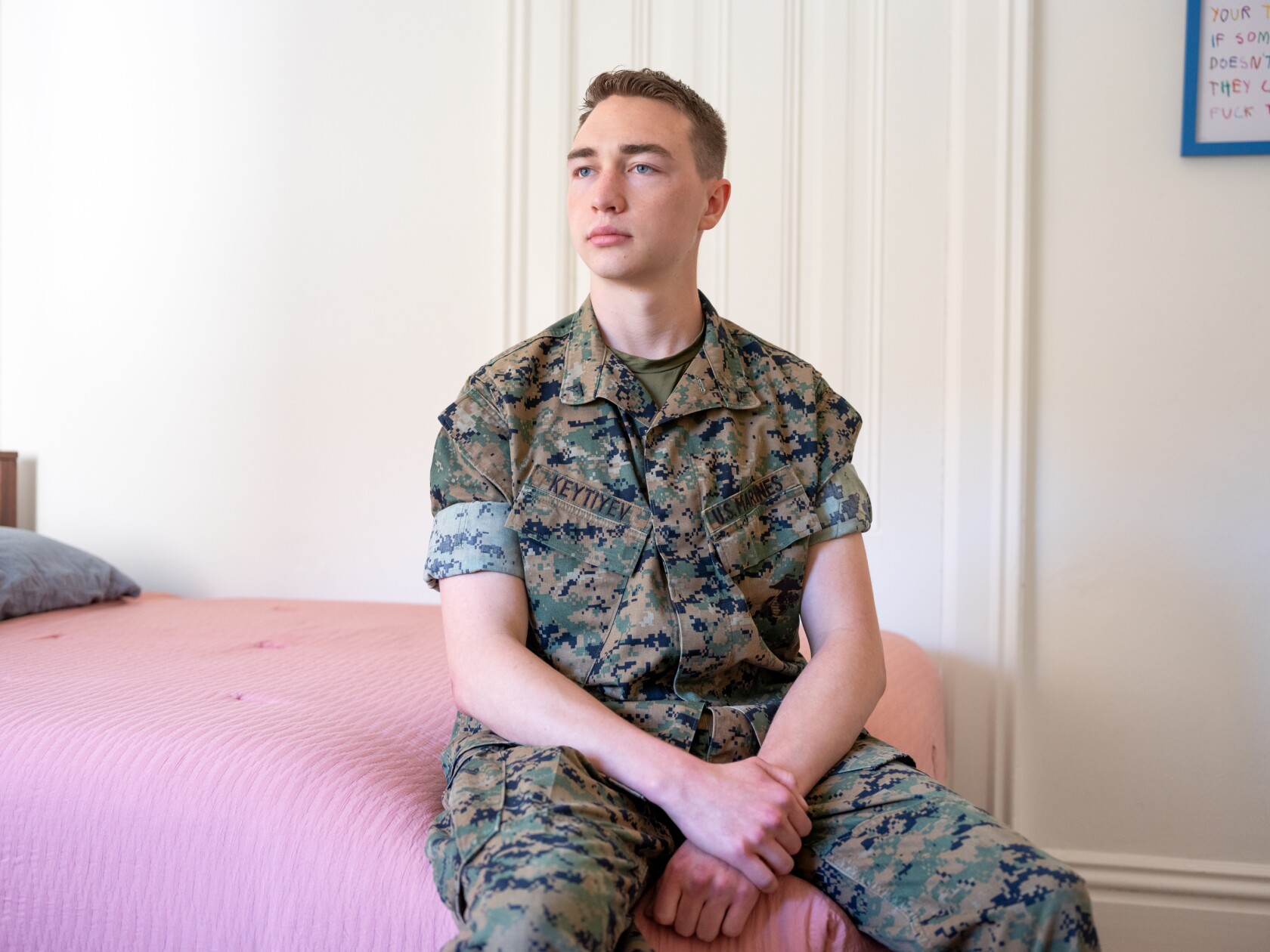 Vasily Keytiyev poses for a portrait at his home in San Francisco, California.