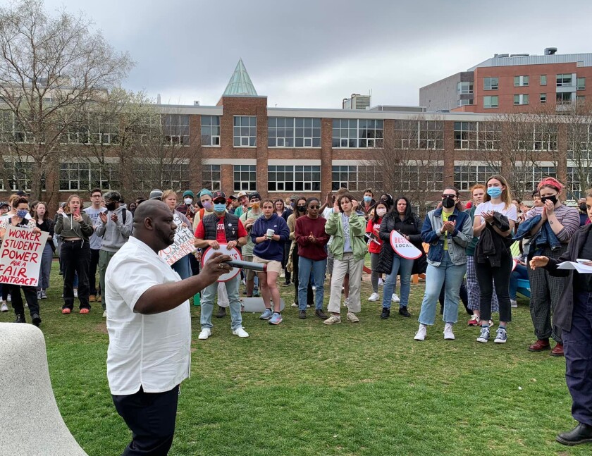 Unite Here Local 26 rally at Northeastern U.