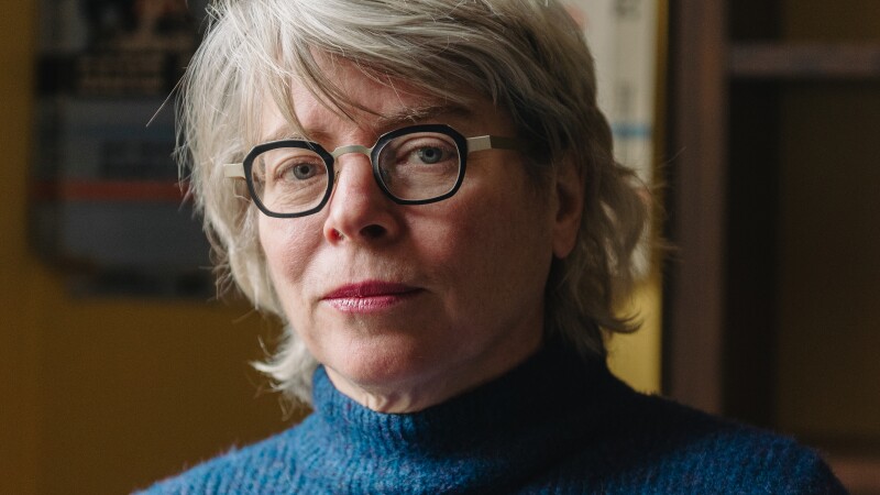 Jill Lepore, professor of American History and Law, poses for a portrait in her office at Harvard University in Cambridge, Massachusetts. Monday, November 4, 2024.