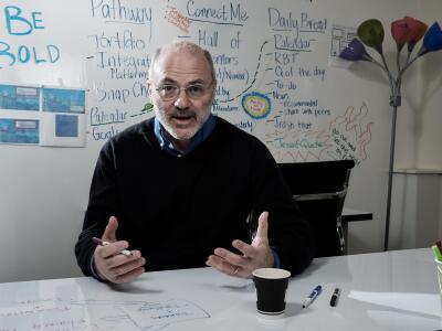 Randall Bass, director of Georgetown’s Red House, says that to stay relevant, colleges need to forge more links between students’ academic work and their activities outside class.