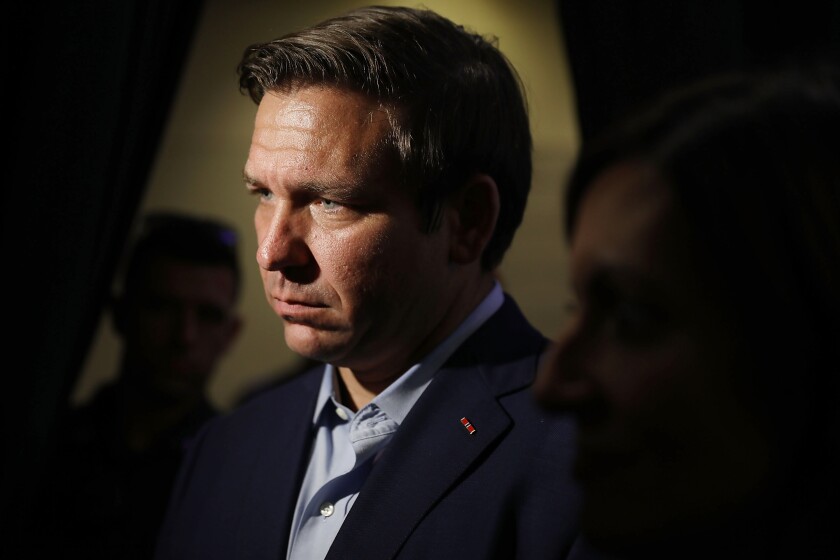 GOP Gubernatorial Candidate Ron DeSantis Campaigns In West Palm Beach