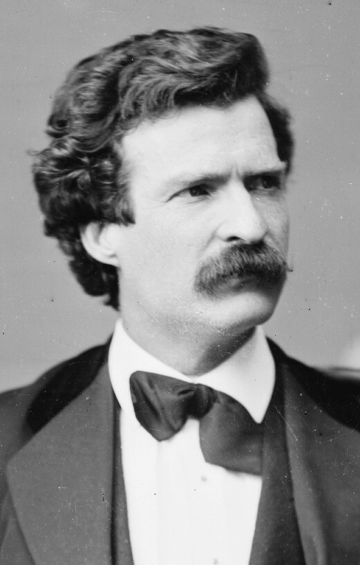 1871 Mathew Brady portrait of Twain, from Wikimedia Commons