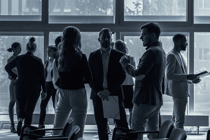 Multi ethnic group of business people in the conference center