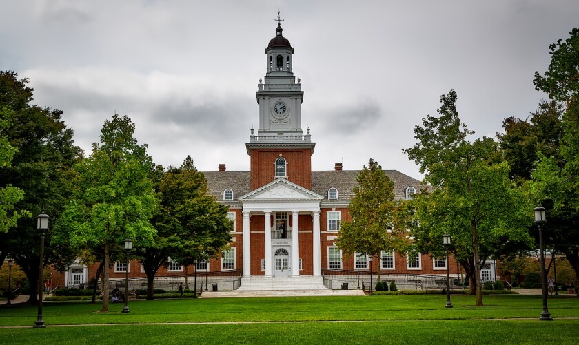 The philosophy department at Johns Hopkins U. is housed in Gilman Hall (above).