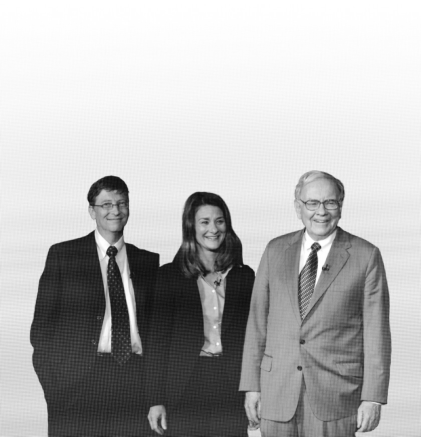 Bill and Melinda Gates and Howard Buffett started the Giving Pledge in 2010.