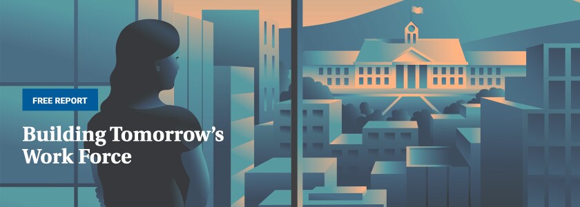 promo art for free report about building tomorrows work force