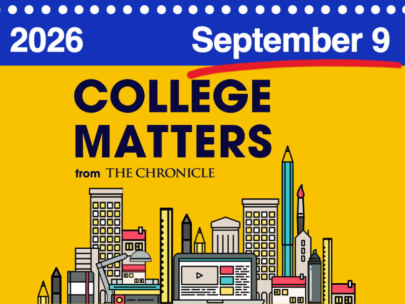 Illustration showing the College Matters podcast logo on a September 9, 2026, calendar page